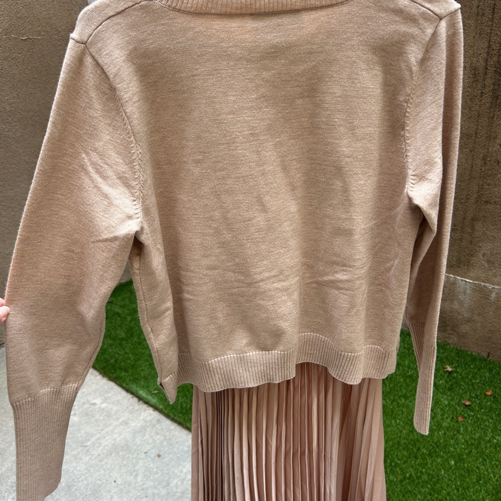 Rachel Zoe Pleated Maxi Skirt in Beige - Picture 3 of 6